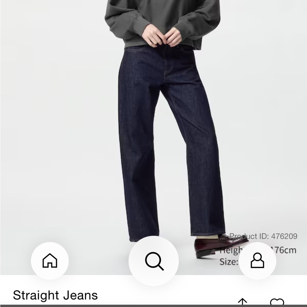Uniqlo JW Anderson 69 navy straight jeans